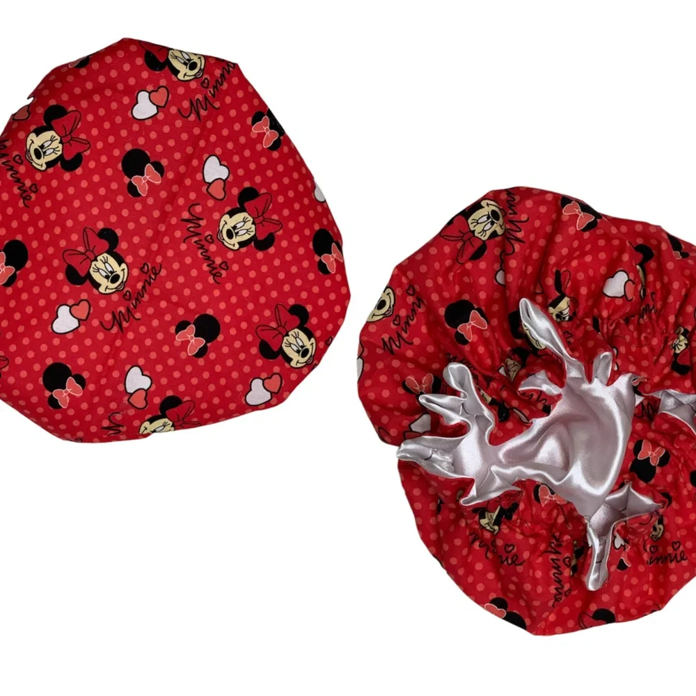 Kids Satin bonnets red size small - Picture 2 of 3
